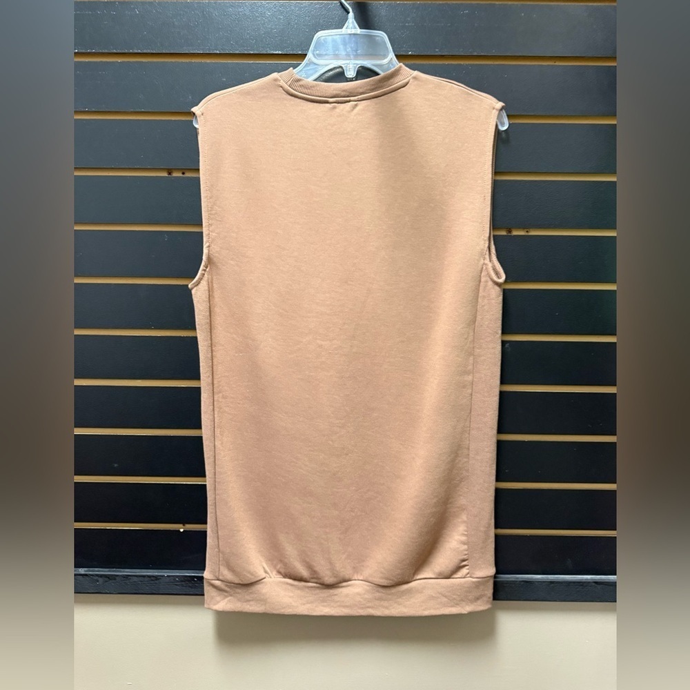 ZARA Kids Keep Active Sleeveless Sweatshirt Vest Brown NWT (11/12) - Picture 3 of 3